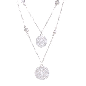 Double Layered Disco Silver Set