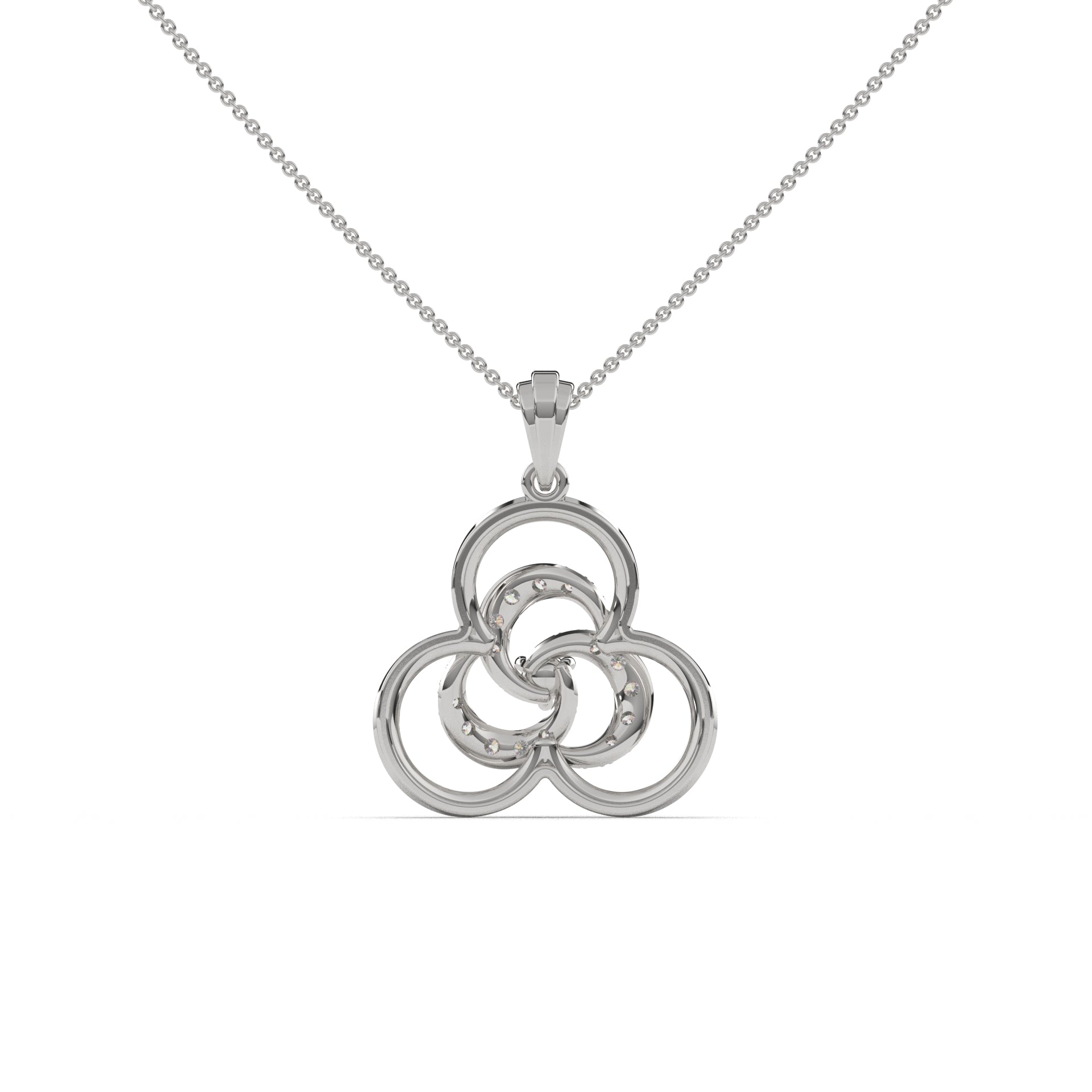 Mystic Overlay Solitaire Pendant
