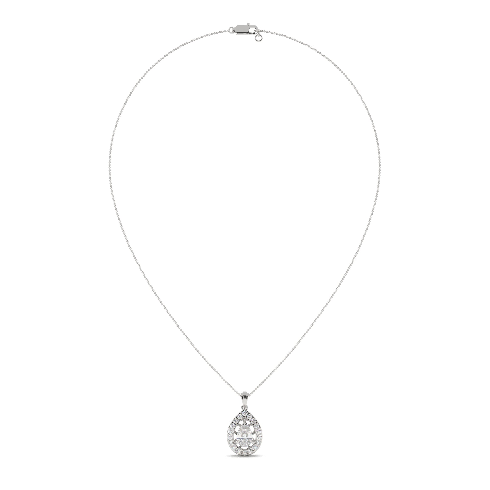 Peardrop Solitaire Diamond Pendant