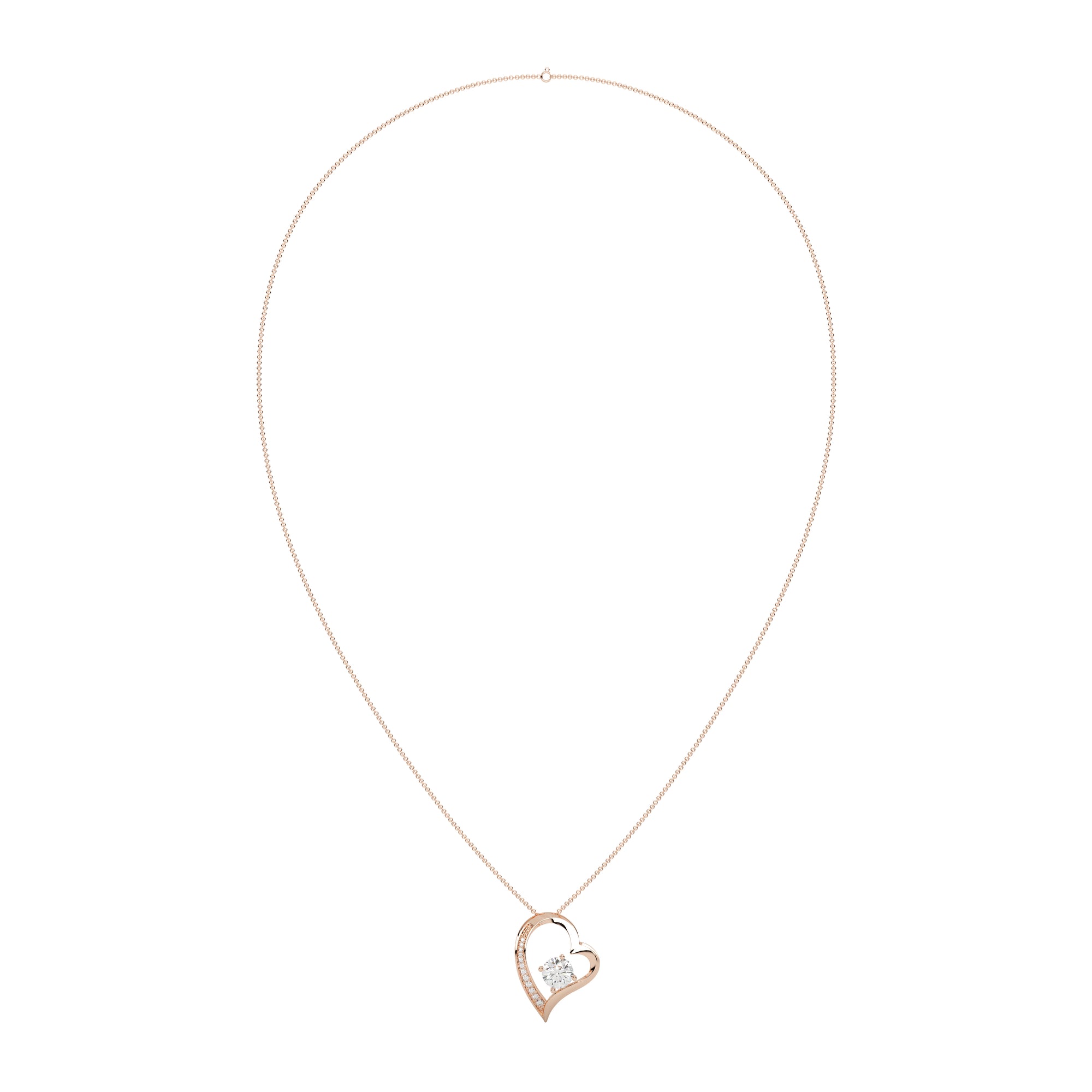 Careen Heart Solitaire Pendant