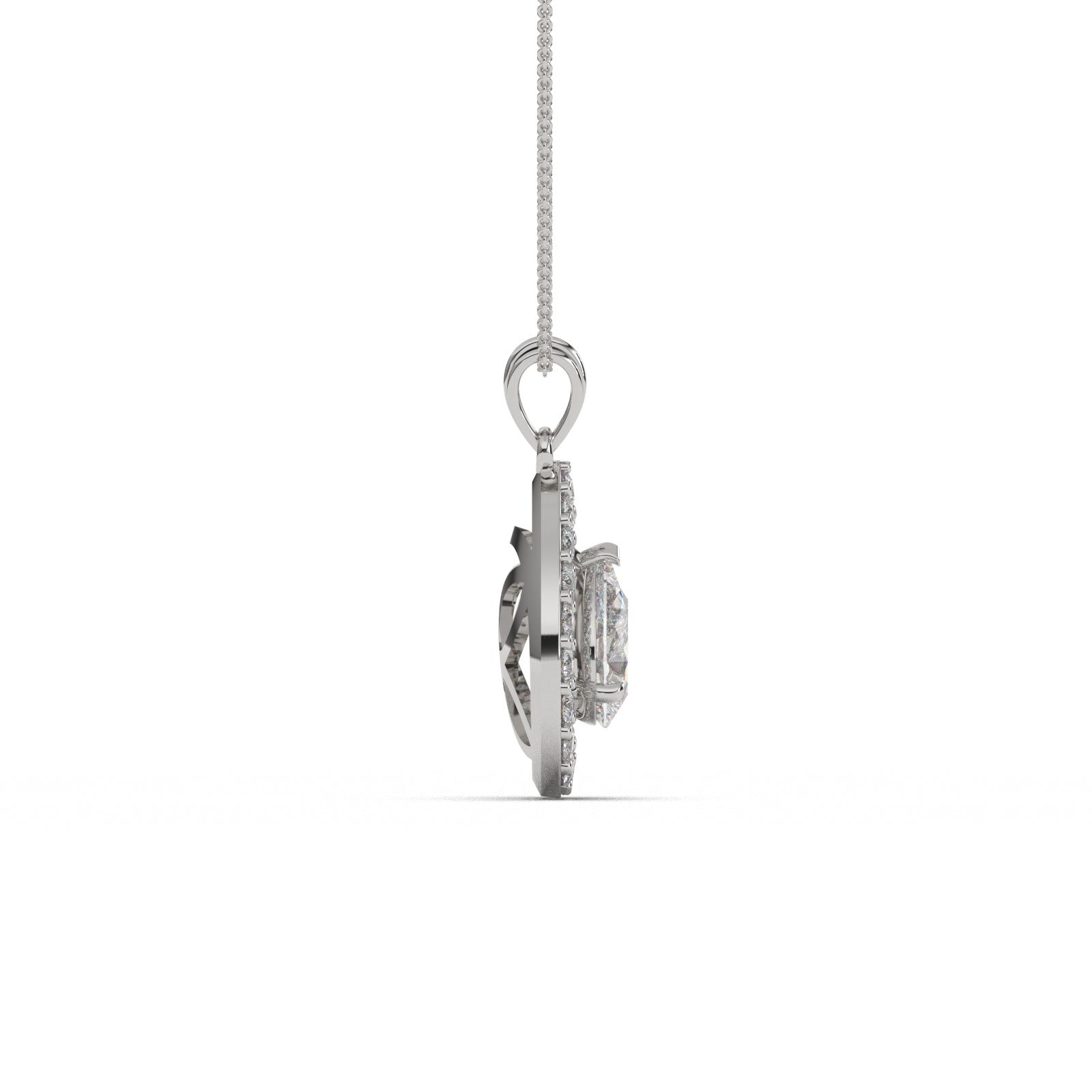 Peardrop Solitaire Diamond Pendant
