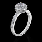Micro Pave Halo Engagement Ring