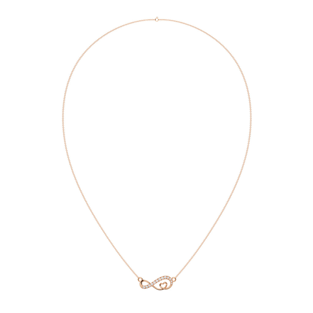 Sparkling Heart Infinity Pendant
