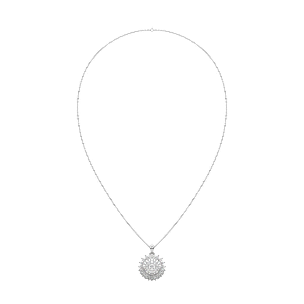 Luxe Floral  Diamond Pendant