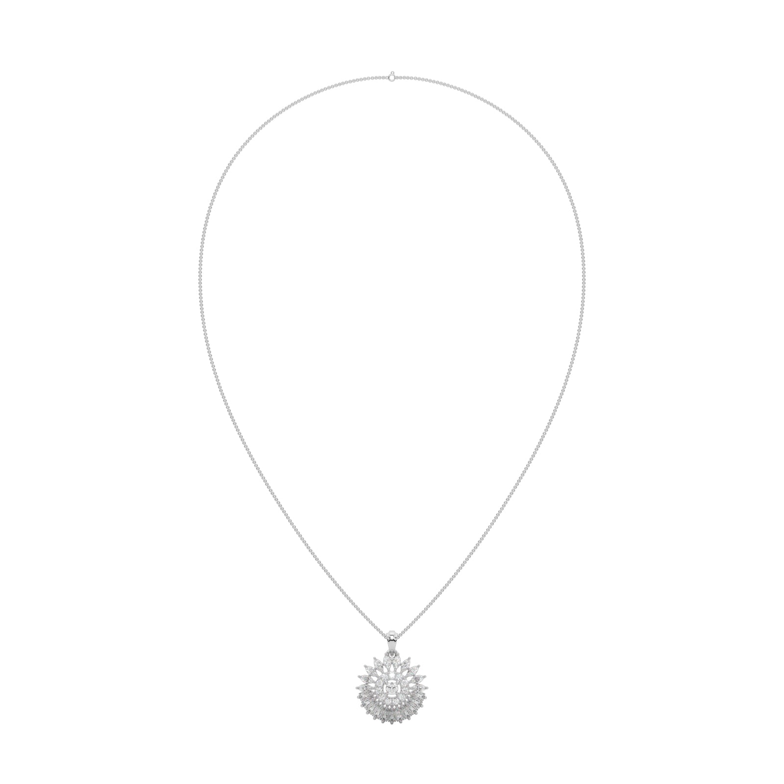 Luxe Floral  Diamond Pendant