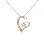 Careen Heart Solitaire Pendant