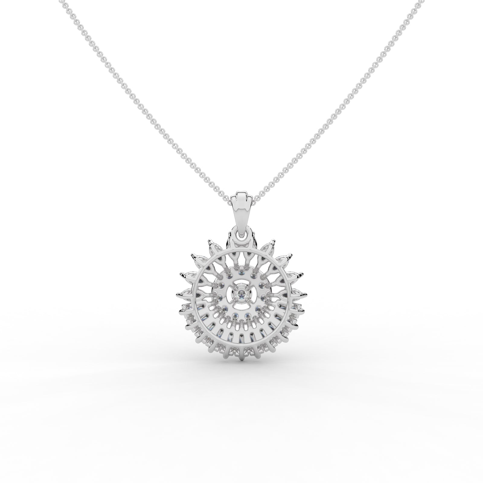 Luxe Floral  Diamond Pendant