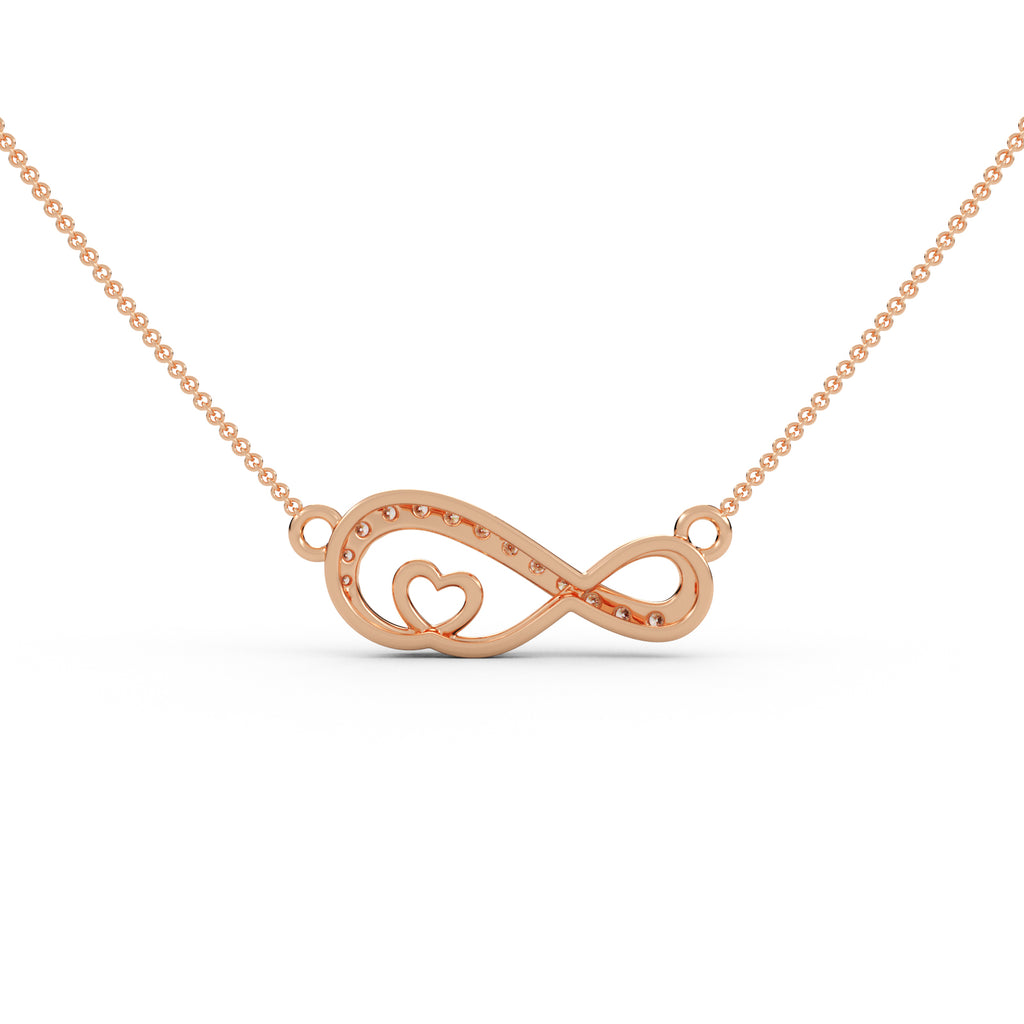 Sparkling Heart Infinity Pendant