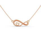 Sparkling Heart Infinity Pendant