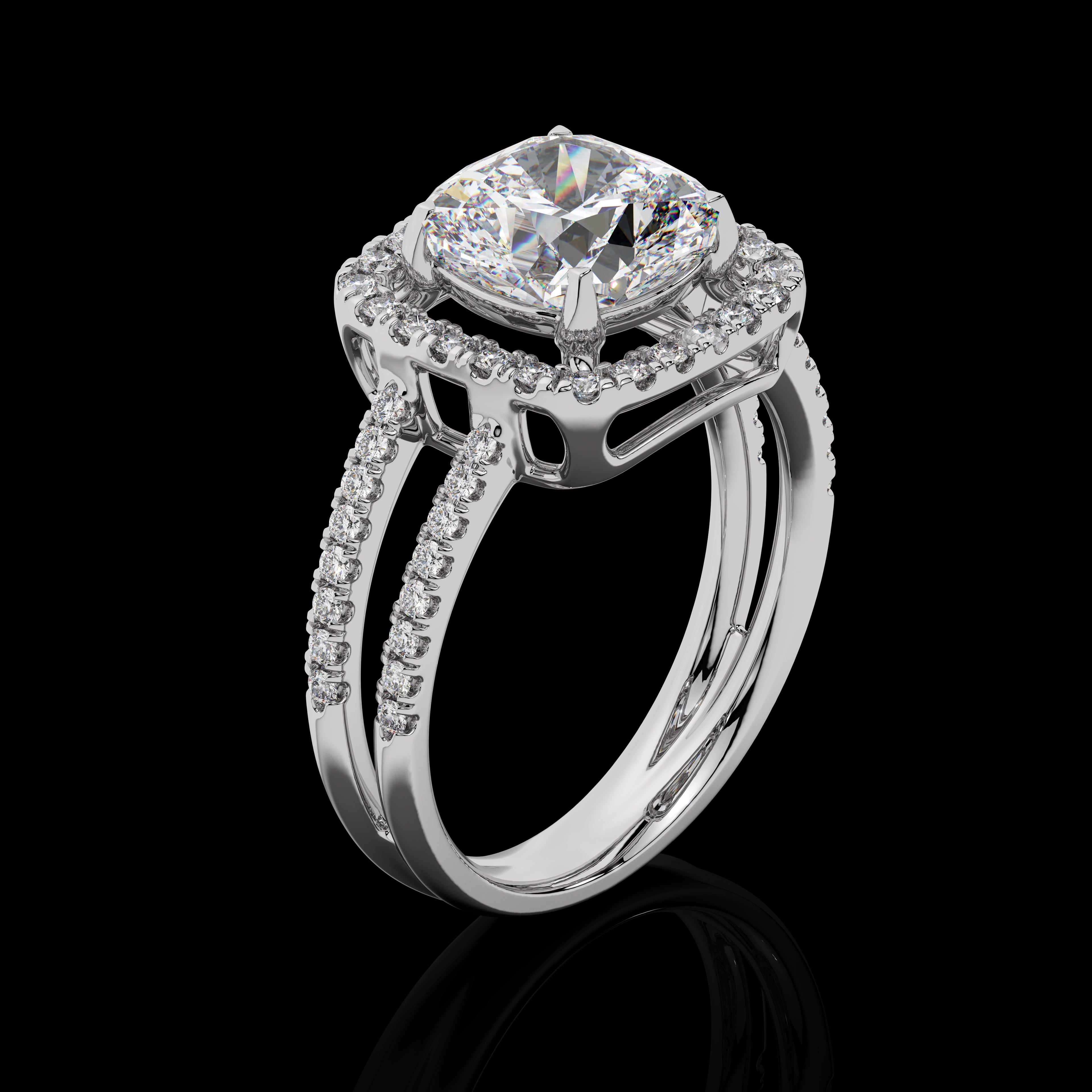 Cushion Cut Diamond Ring