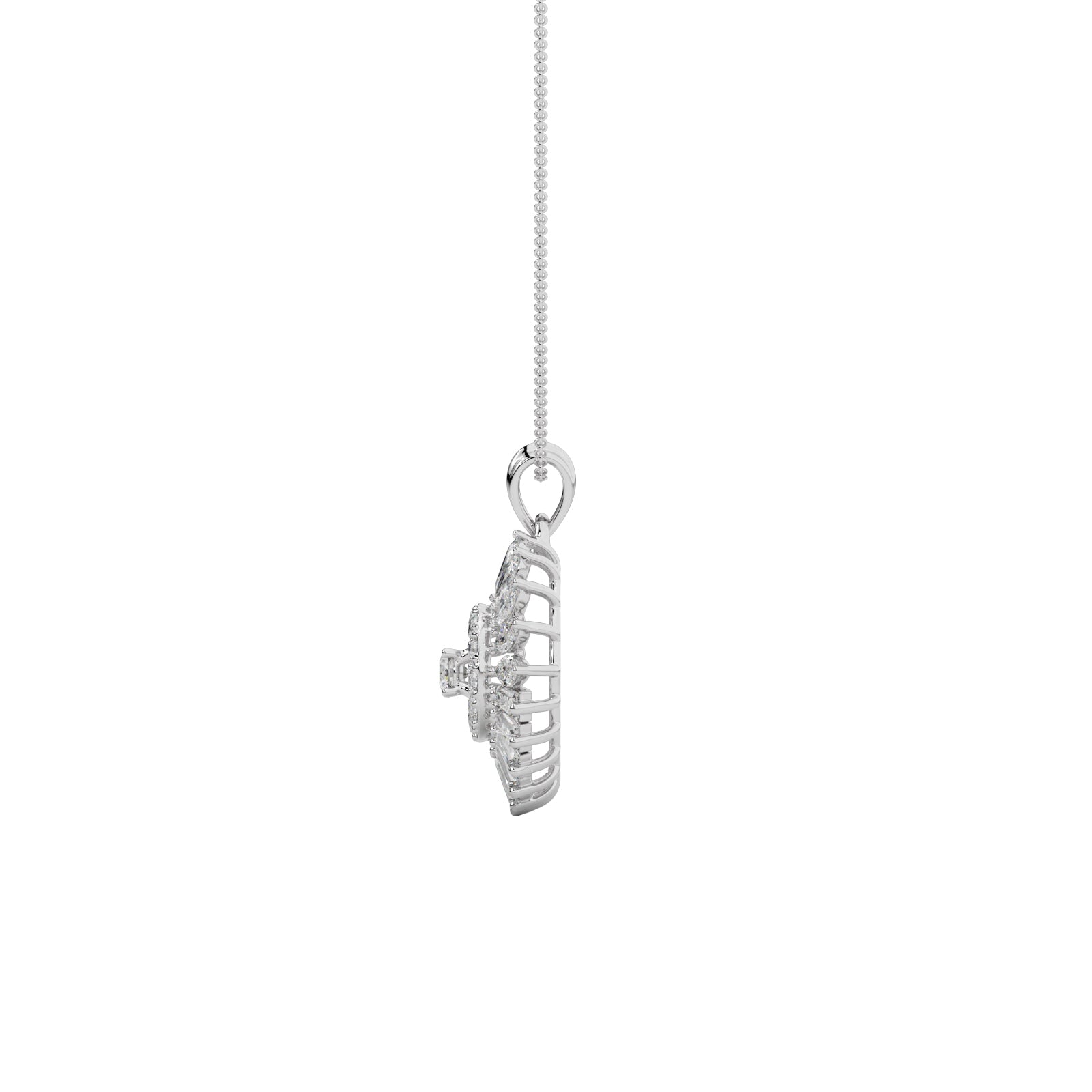 Luxe Floral  Diamond Pendant