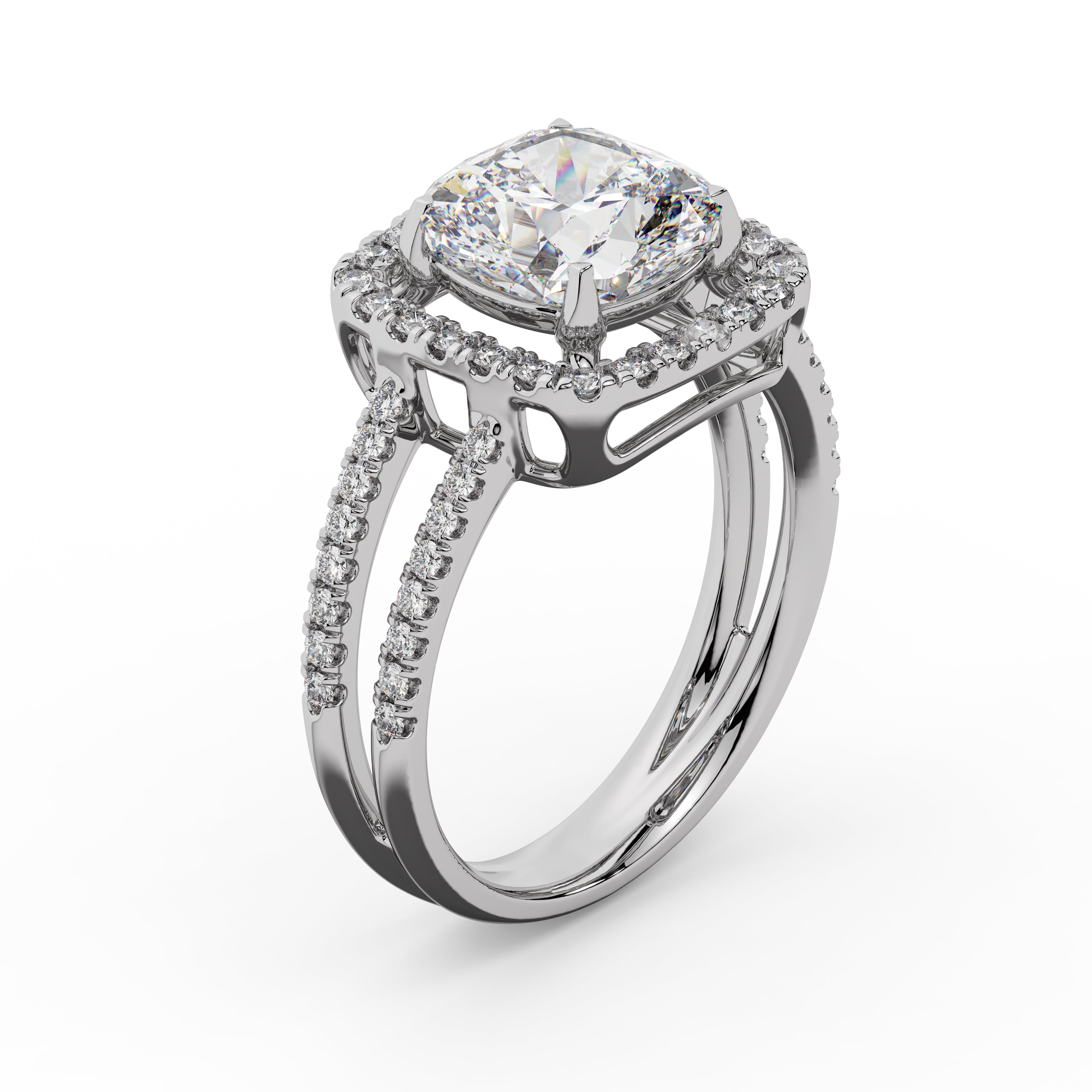 Cushion Cut Diamond Ring