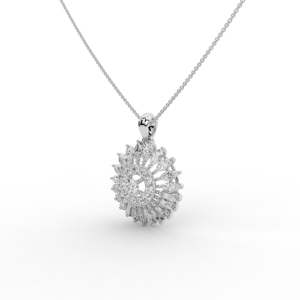 Luxe Floral  Diamond Pendant