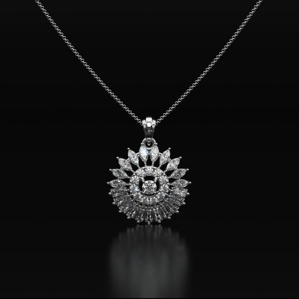 Luxe Floral  Diamond Pendant