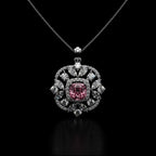 Florine Pink Cushion Solitaire Pendant