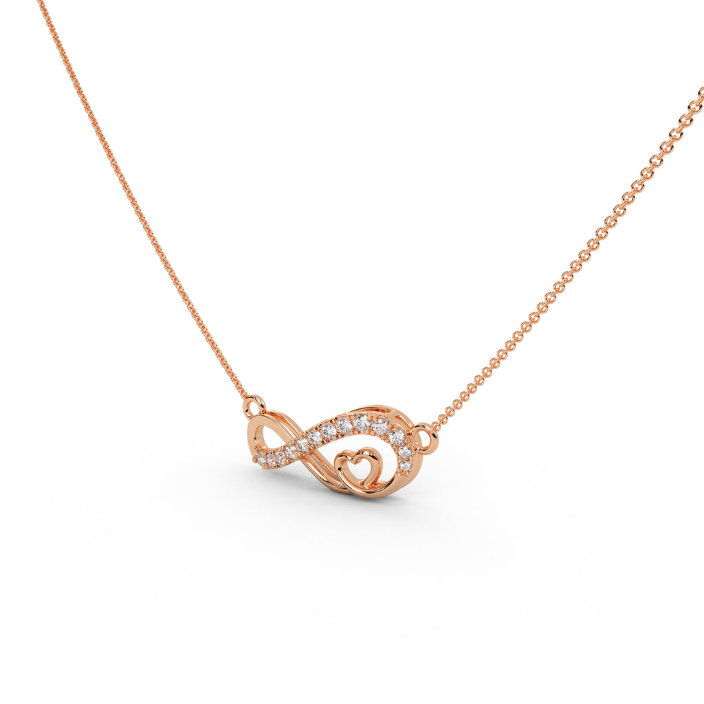 Sparkling Heart Infinity Pendant
