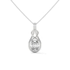 Oval Solitaire Infinity Knot Pendant