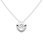 Horseshoe Shaped Diamond Pendant