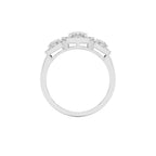 Tri Stone Halo Cocktail Ring