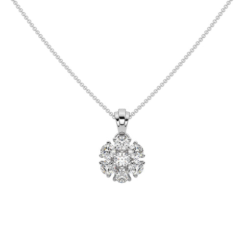 Cluster Round Diamond Designer Pendant