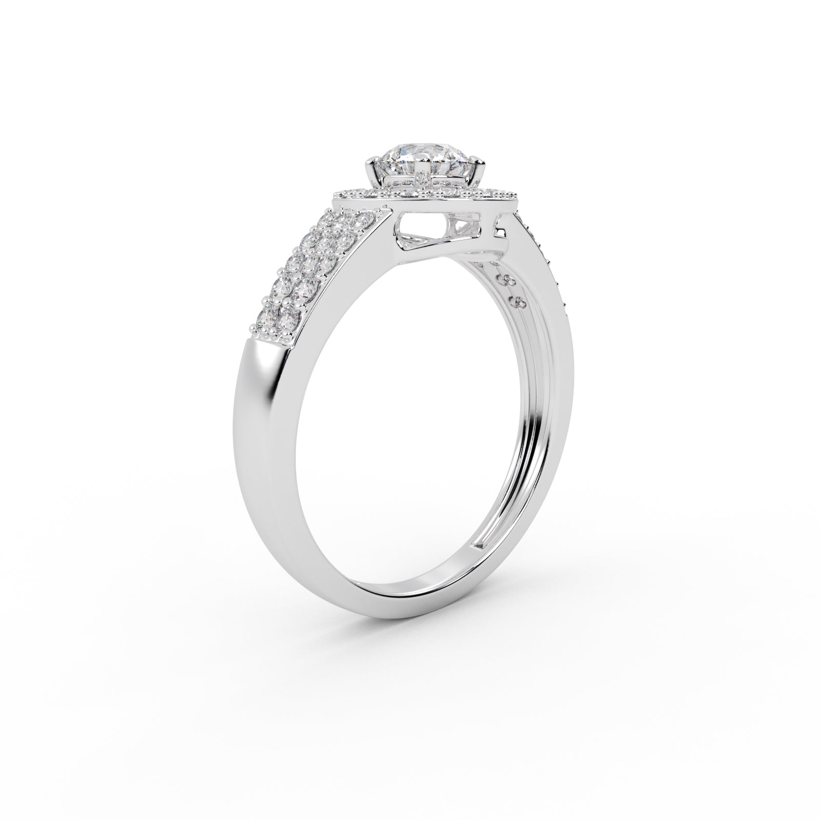 Twisted Solitaire Engagement Ring