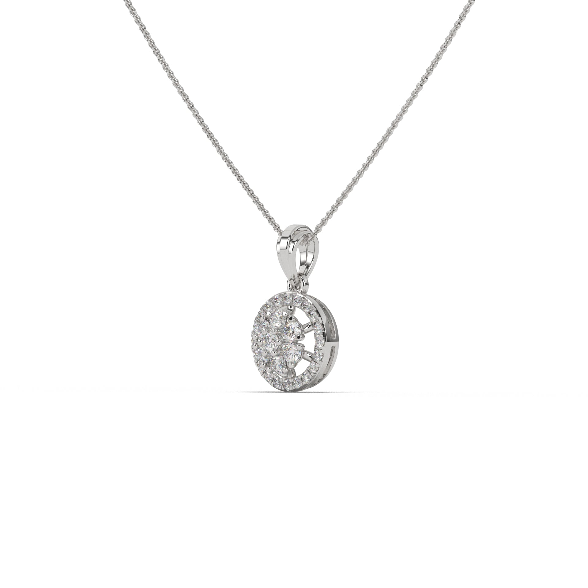 Illusion Round Diamond Pendant