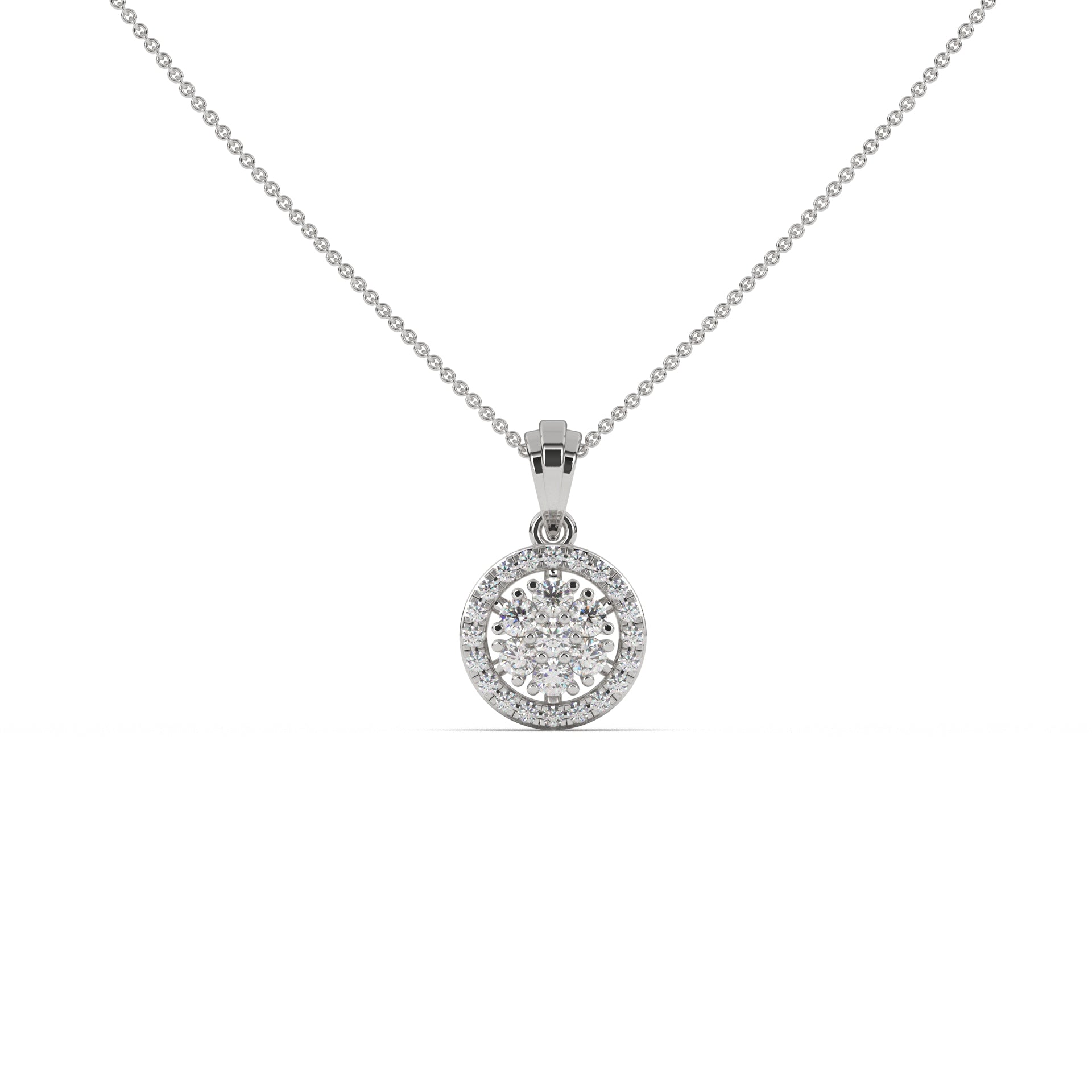 Illusion Round Diamond Pendant