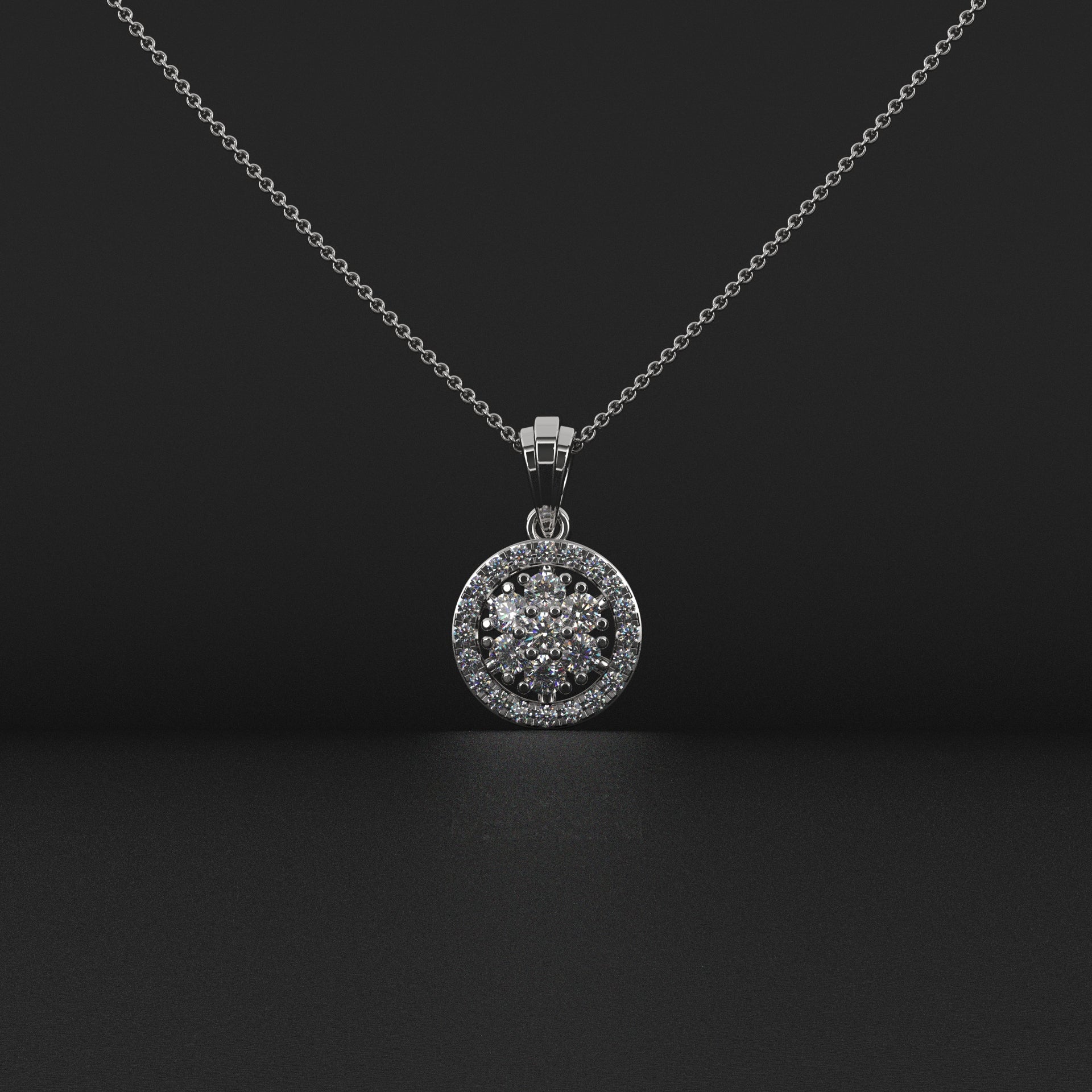 Illusion Round Diamond Pendant