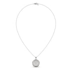 Chamfer Round Pave Pendant