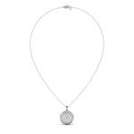 Load image into Gallery viewer, Chamfer Round Pave Pendant
