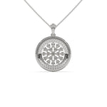 Load image into Gallery viewer, Chamfer Round Pave Pendant
