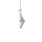 Chamfer Round Pave Pendant