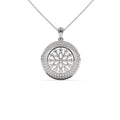 Chamfer Round Pave Pendant