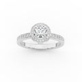 Micro Pave Halo Engagement Ring