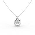 Dancing Solitaire Infinity Pendant