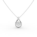 Dancing Solitaire Infinity Pendant