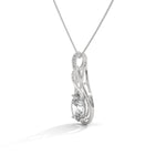 Load image into Gallery viewer, Oval Solitaire Infinity Knot Pendant
