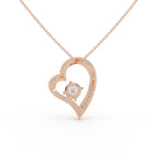 Careen Heart Solitaire Pendant