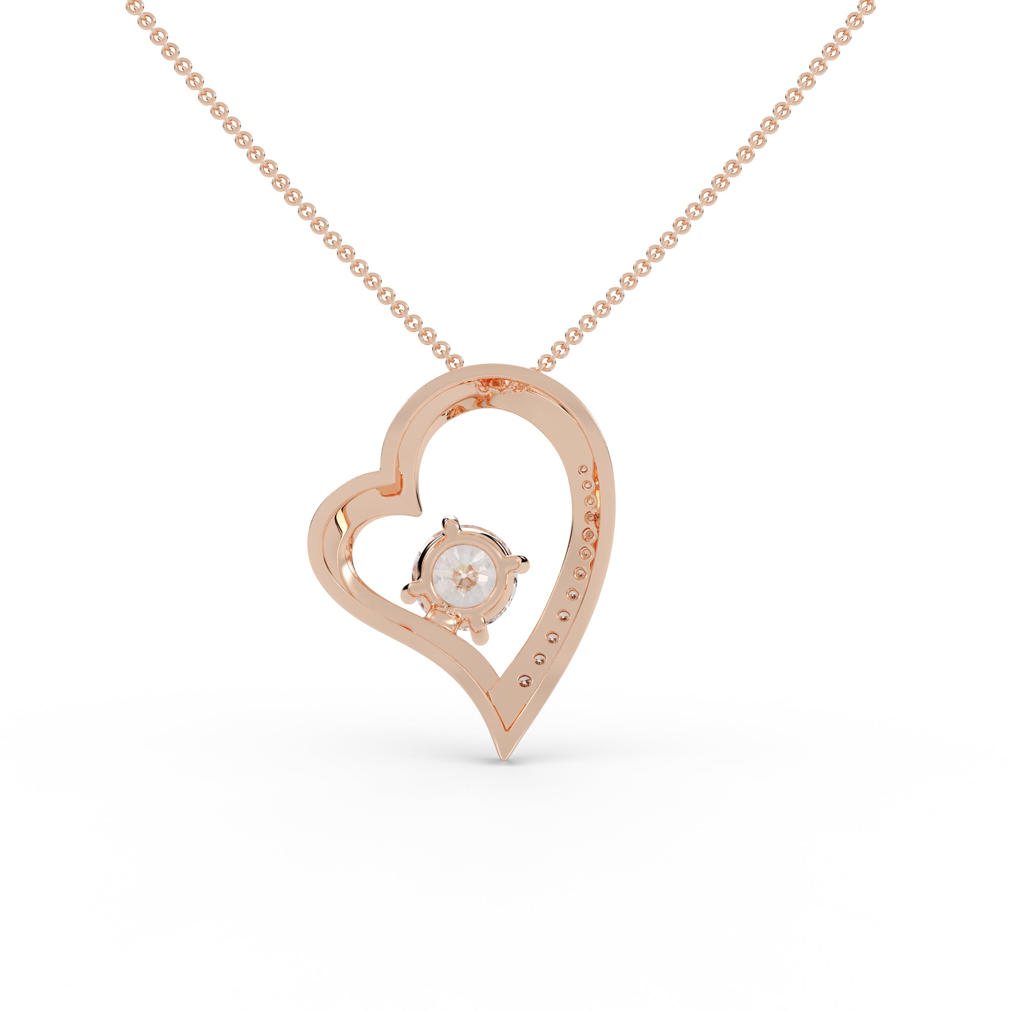 Careen Heart Solitaire Pendant