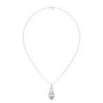 Load image into Gallery viewer, Oval Solitaire Infinity Knot Pendant
