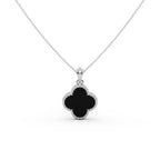 Clover Black Onyx Pendant