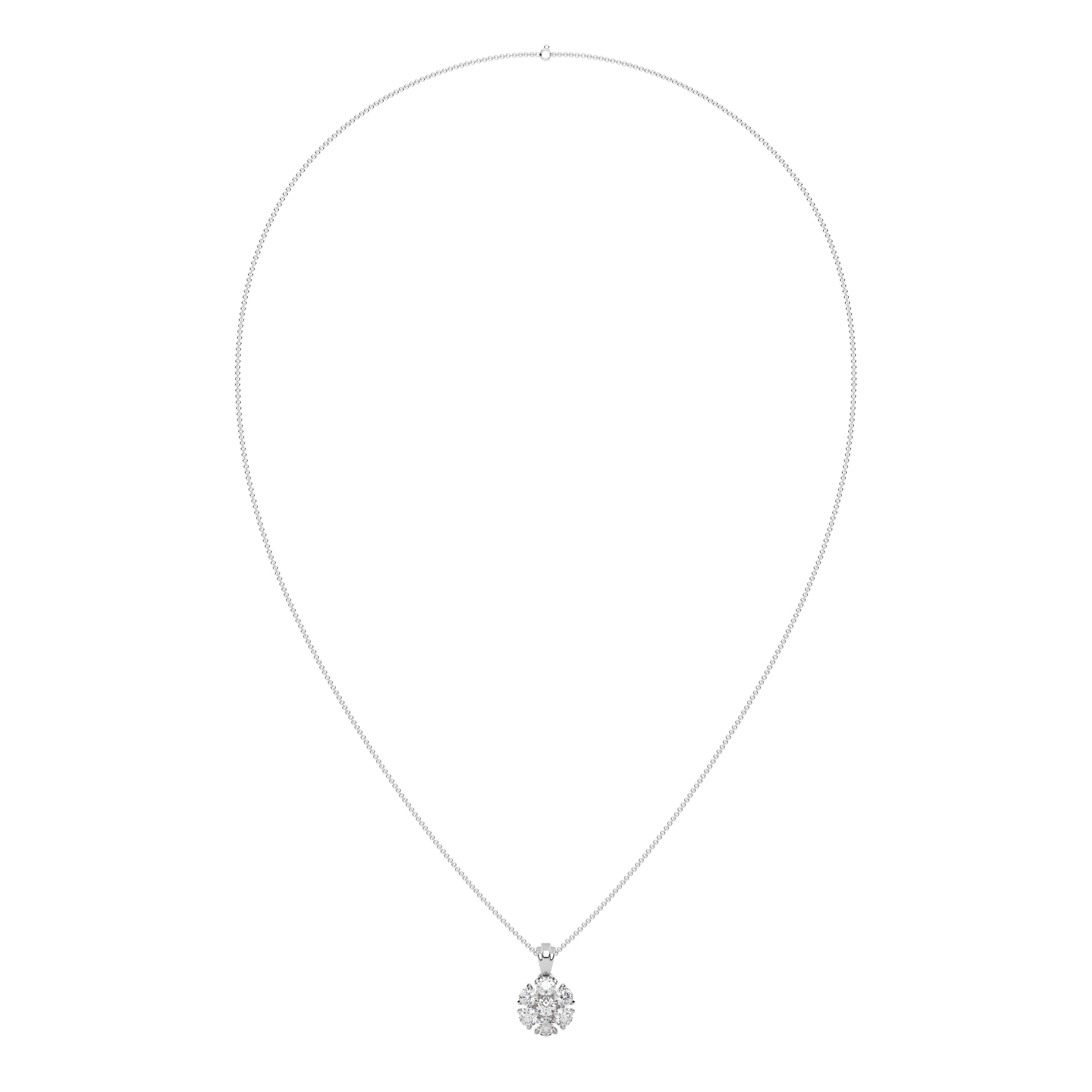 Cluster Round Diamond Designer Pendant