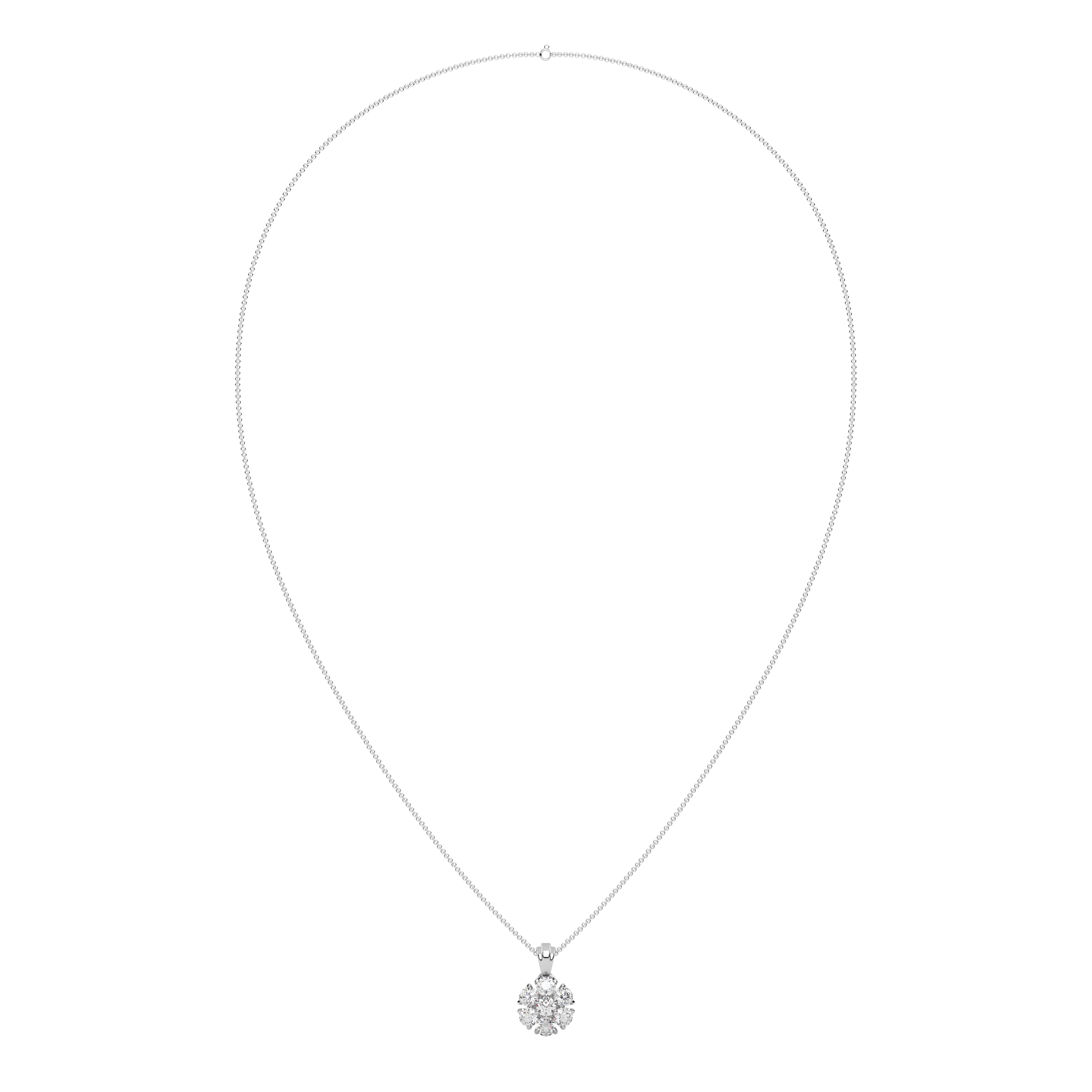 Cluster Round Diamond Designer Pendant
