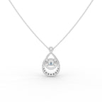 Dancing Solitaire Infinity Pendant