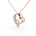Careen Heart Solitaire Pendant
