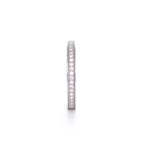 Round Cut Silver Band