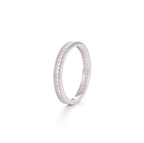 Round Cut Silver Band