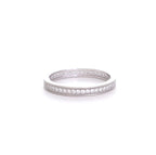 Round Cut Silver Band