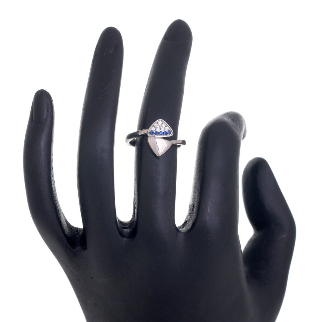 Oceanic Blue Silver Ring