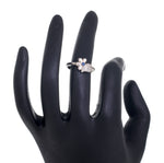 Load image into Gallery viewer, Blue Floral Silver Ring

